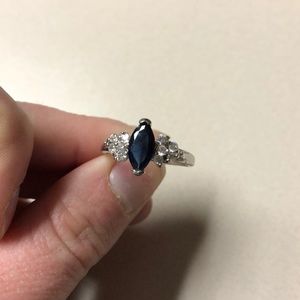 Blue and White Sapphire Zales Ring